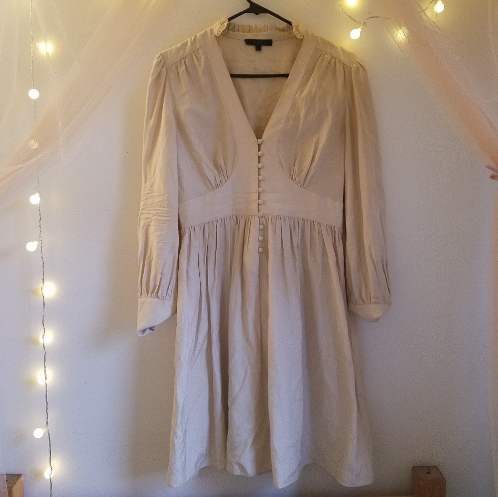 Alice Ritter Cream Vintage Silk Linen Dress